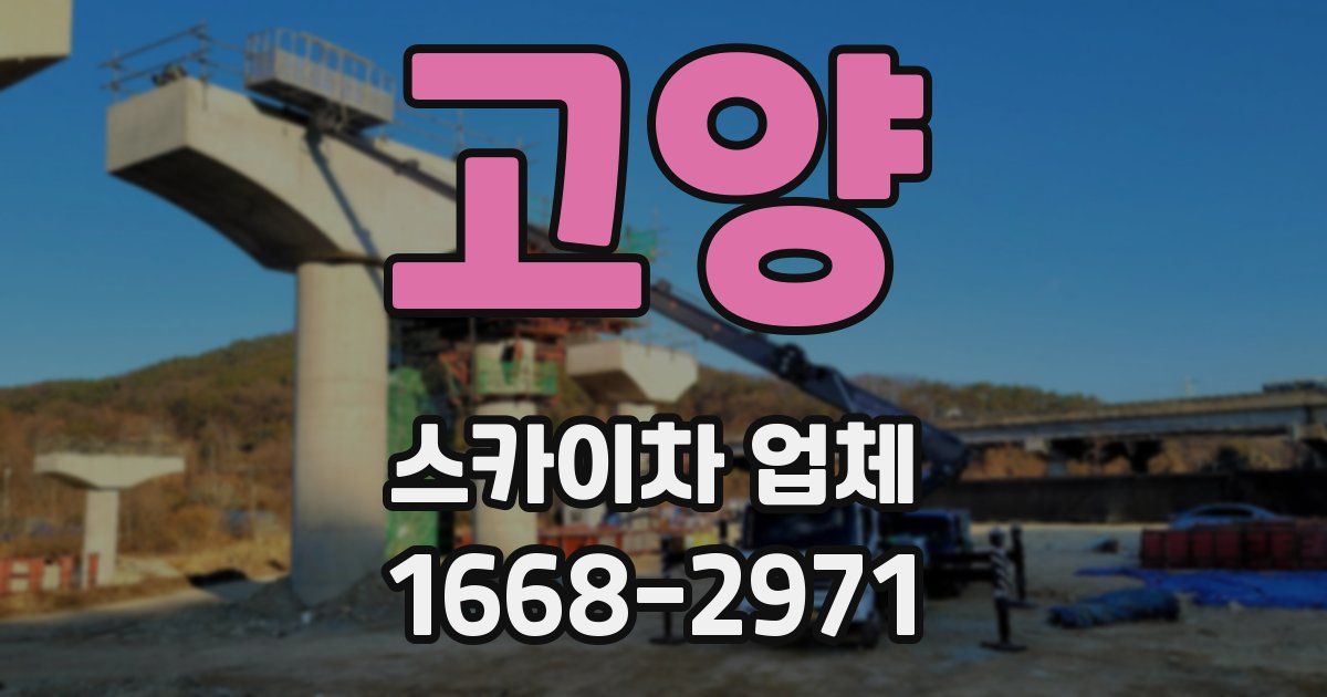 고양 스카이차 업체