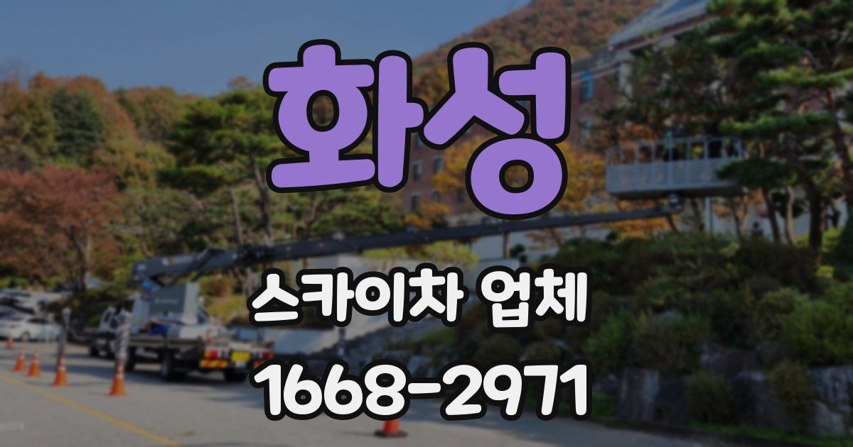 화성 스카이차 업체