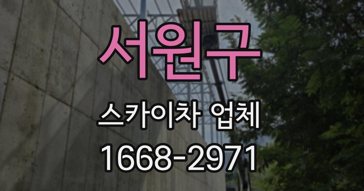 서원구 스카이차 업체