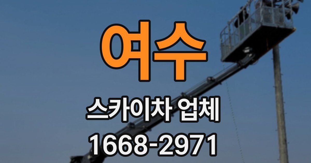 여수 스카이차 업체