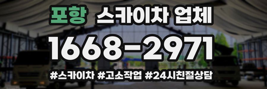 포항 스카이차 업체