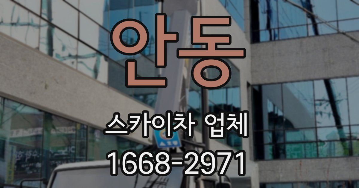 안동 스카이차 업체