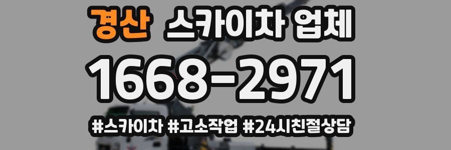 경산 스카이차 업체