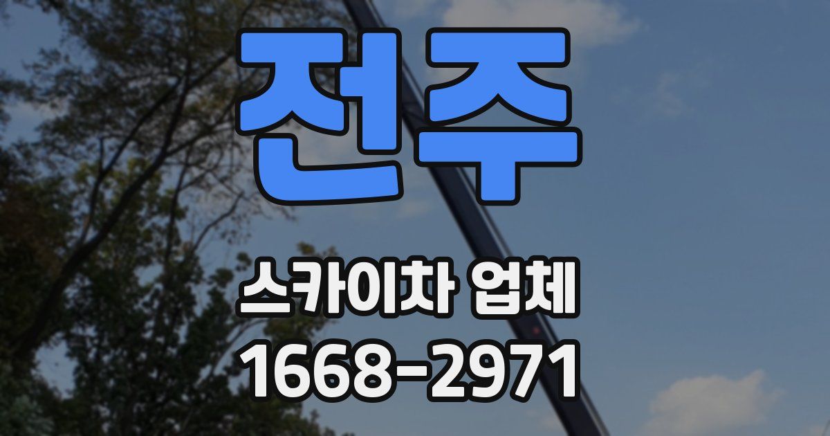 전주 스카이차 업체