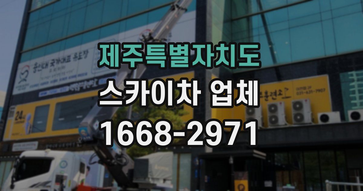 제주특별자치도 스카이차 업체
