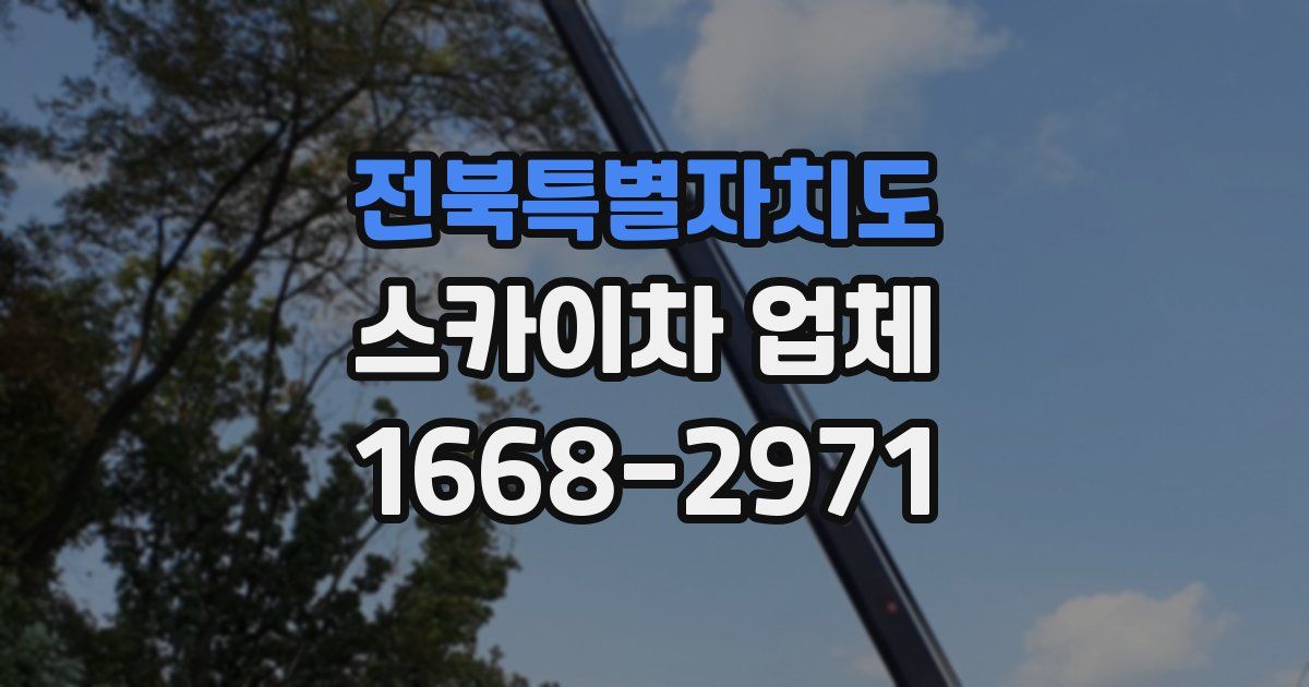 전북특별자치도 스카이차 업체