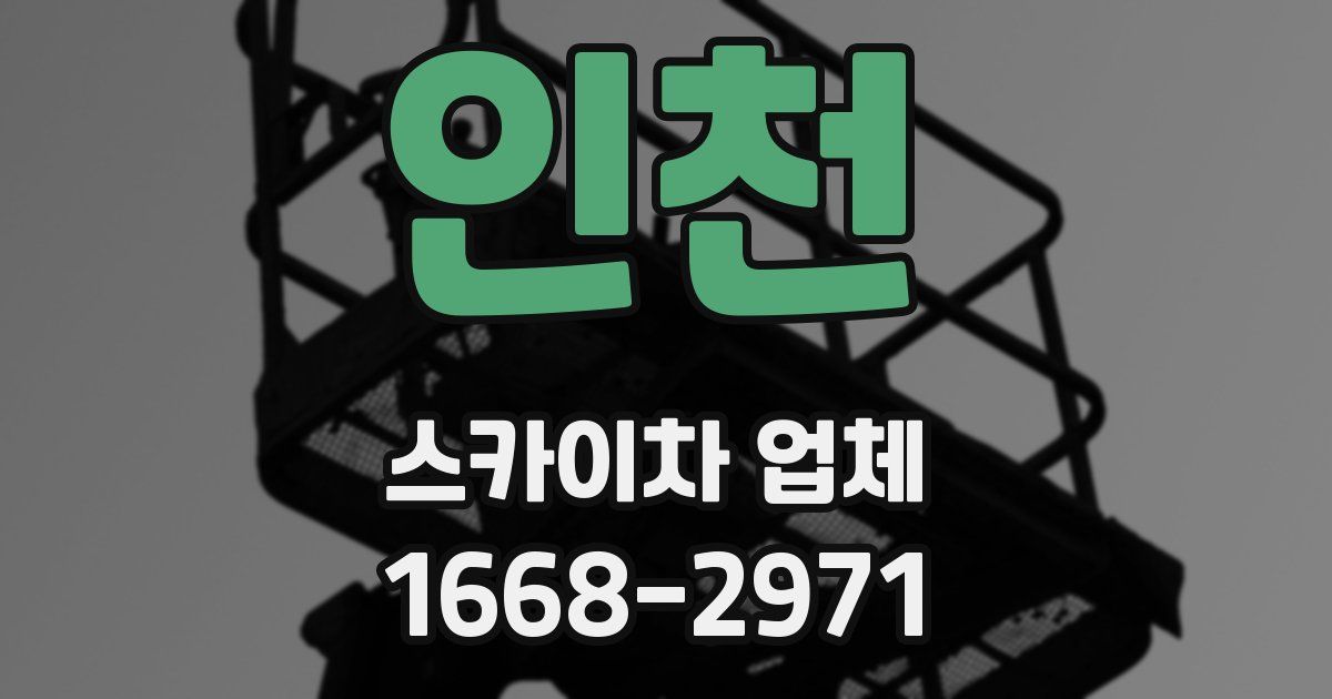 인천 스카이차 업체
