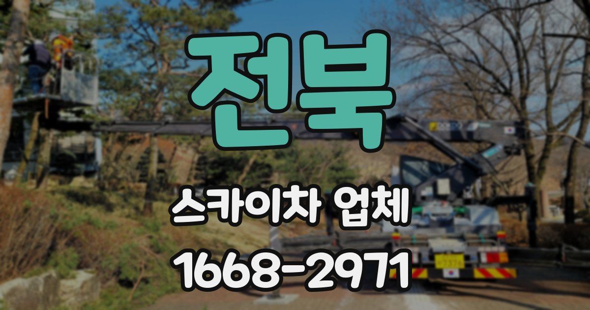전북 스카이차 업체
