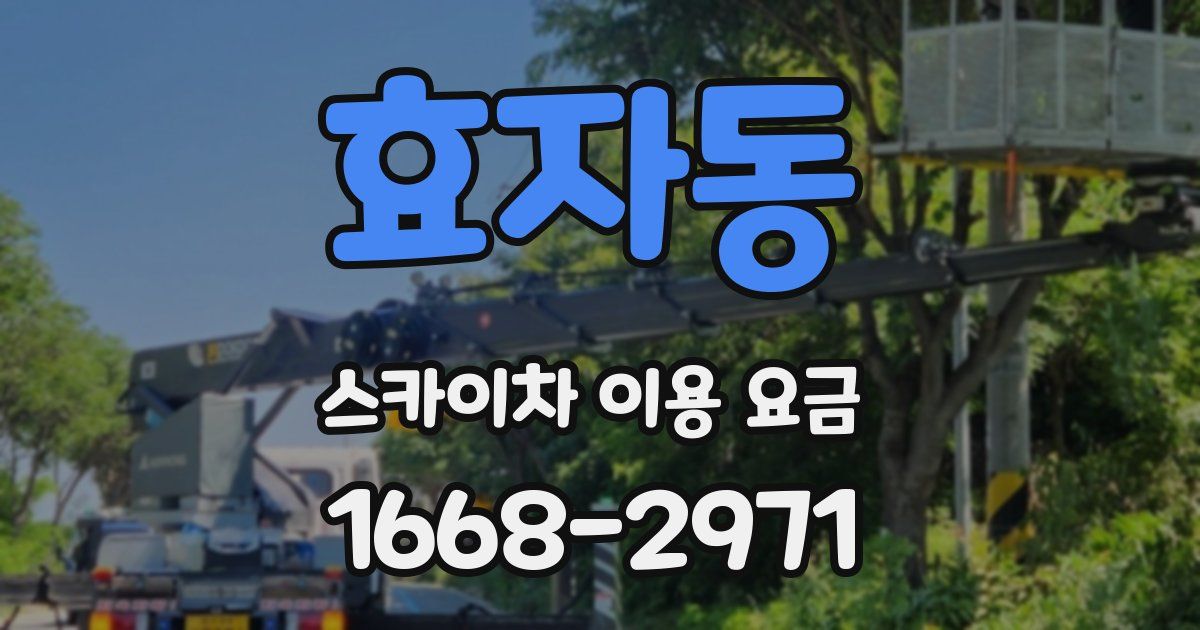 효자동 스카이차 이용 요금
