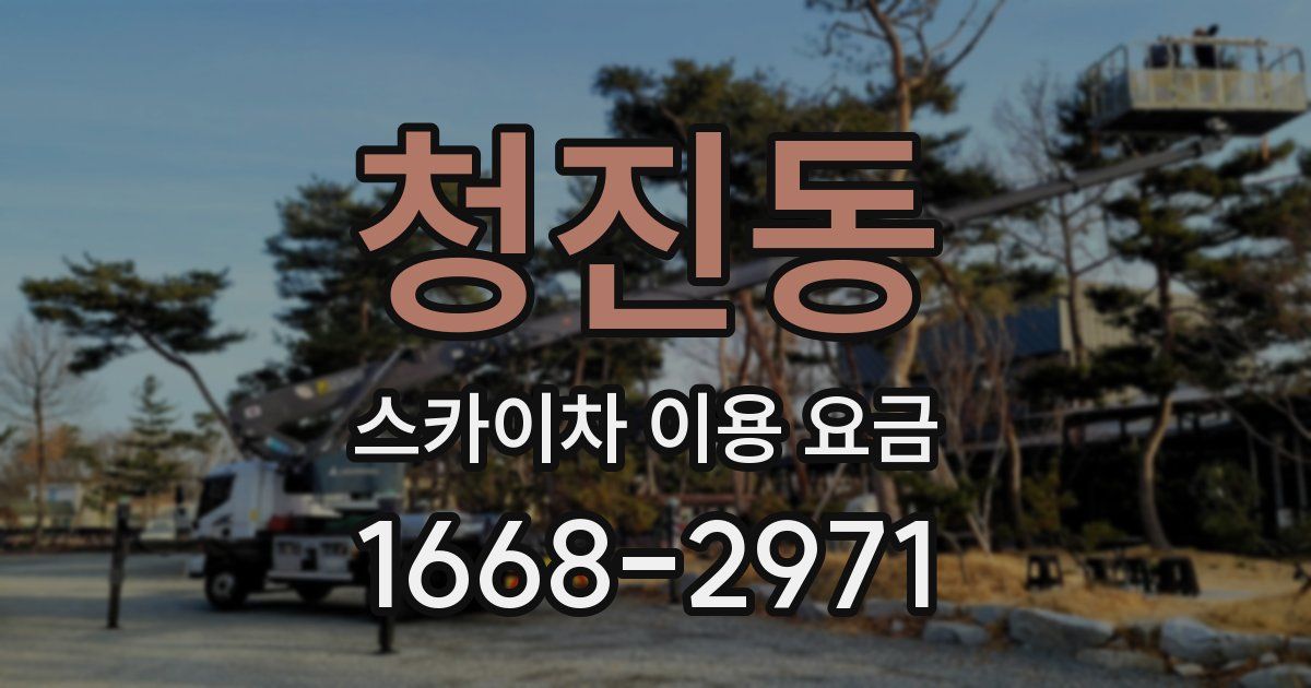 청진동 스카이차 이용 요금