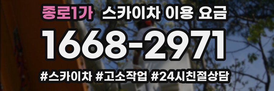 종로1가 스카이차 이용 요금