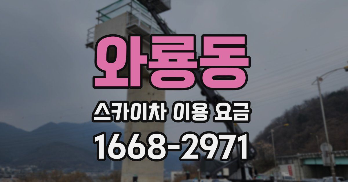 와룡동 스카이차 이용 요금