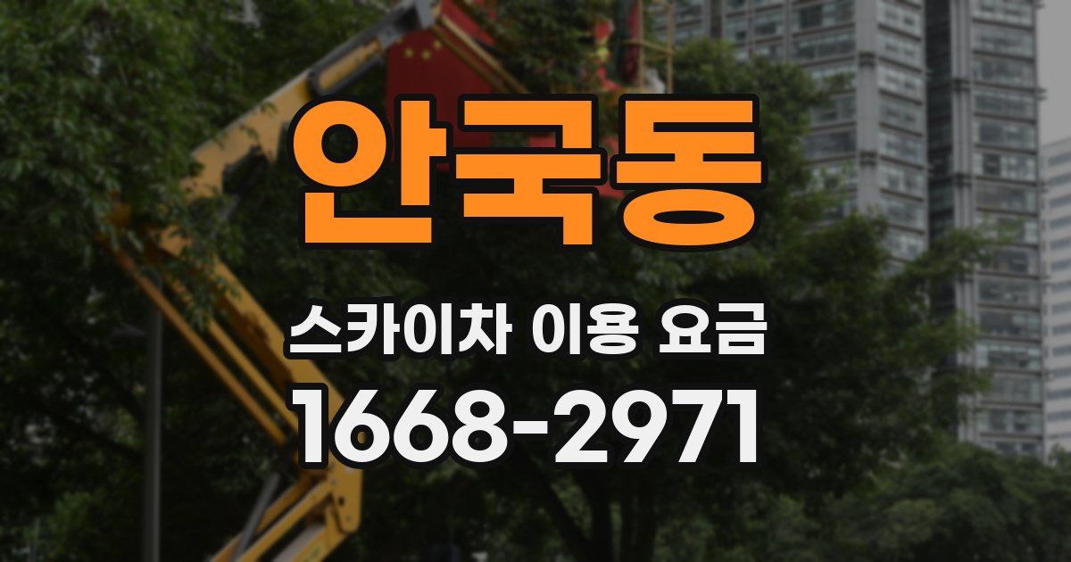 안국동 스카이차 이용 요금