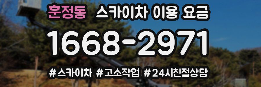 훈정동 스카이차 이용 요금