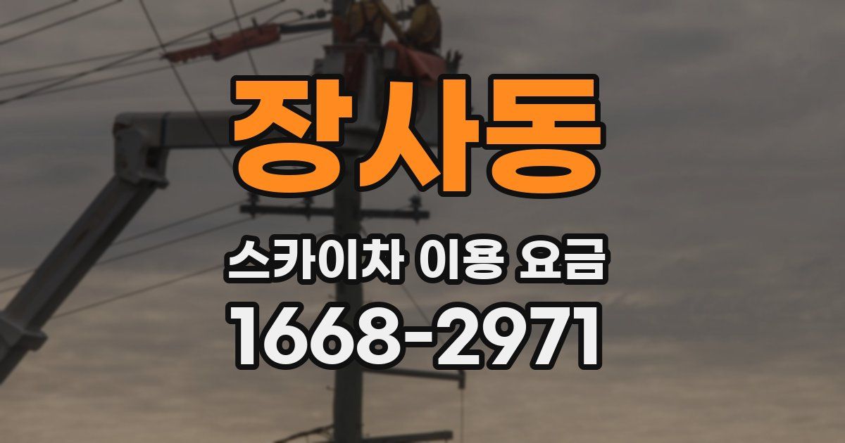 장사동 스카이차 이용 요금