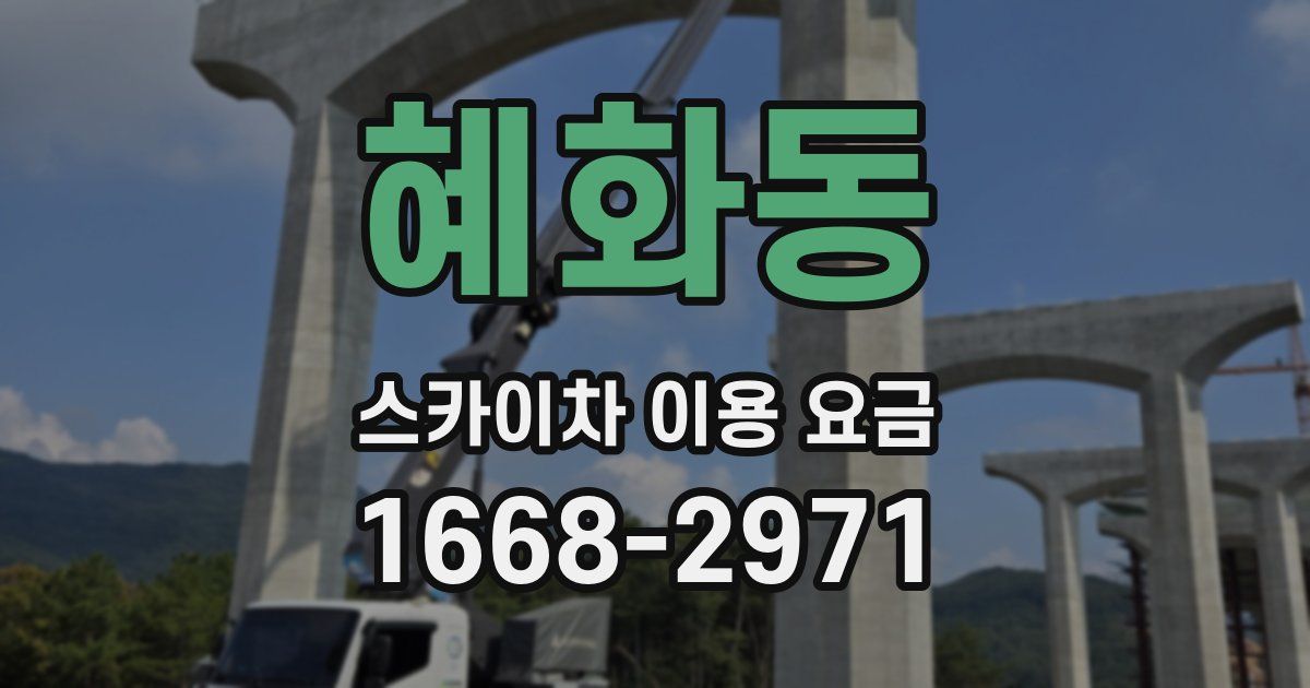 혜화동 스카이차 이용 요금