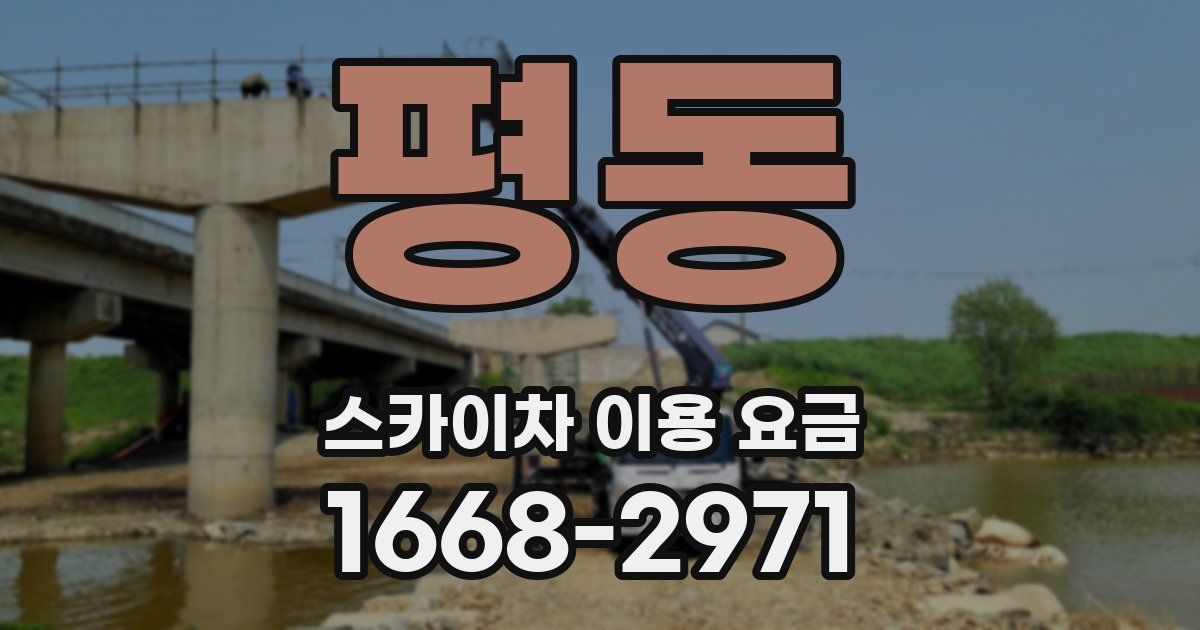 평동 스카이차 이용 요금