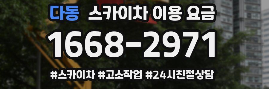다동 스카이차 이용 요금