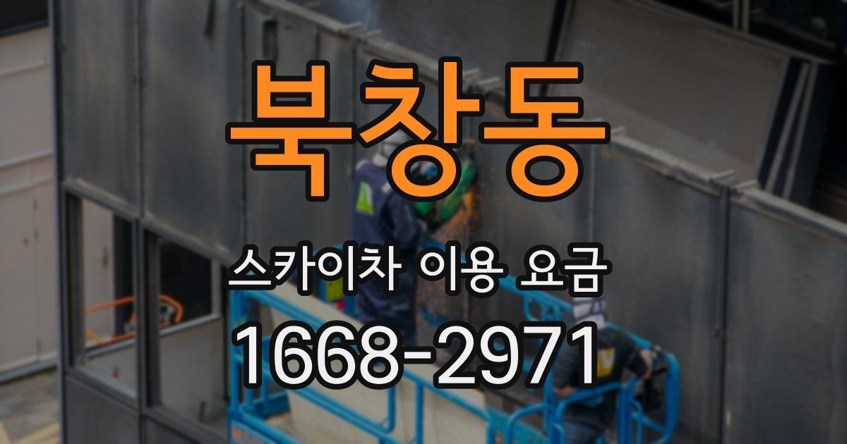 북창동 스카이차 이용 요금