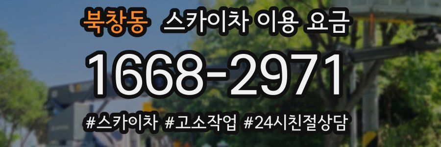북창동 스카이차 이용 요금