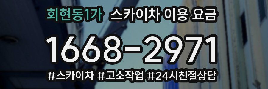 회현동1가 스카이차 이용 요금