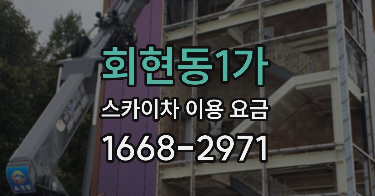 회현동1가 스카이차 이용 요금