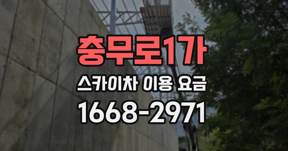 충무로1가 스카이차 이용 요금