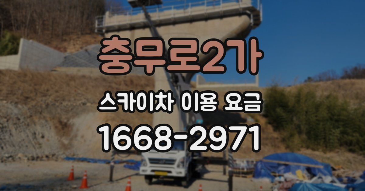 충무로2가 스카이차 이용 요금