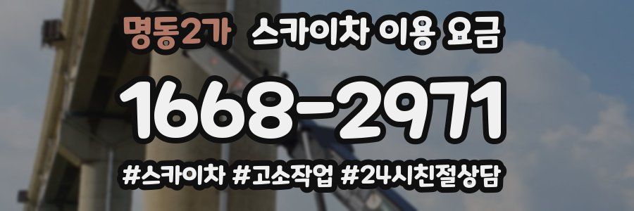 명동2가 스카이차 이용 요금