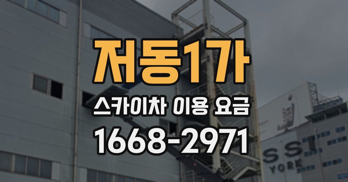 저동1가 스카이차 이용 요금