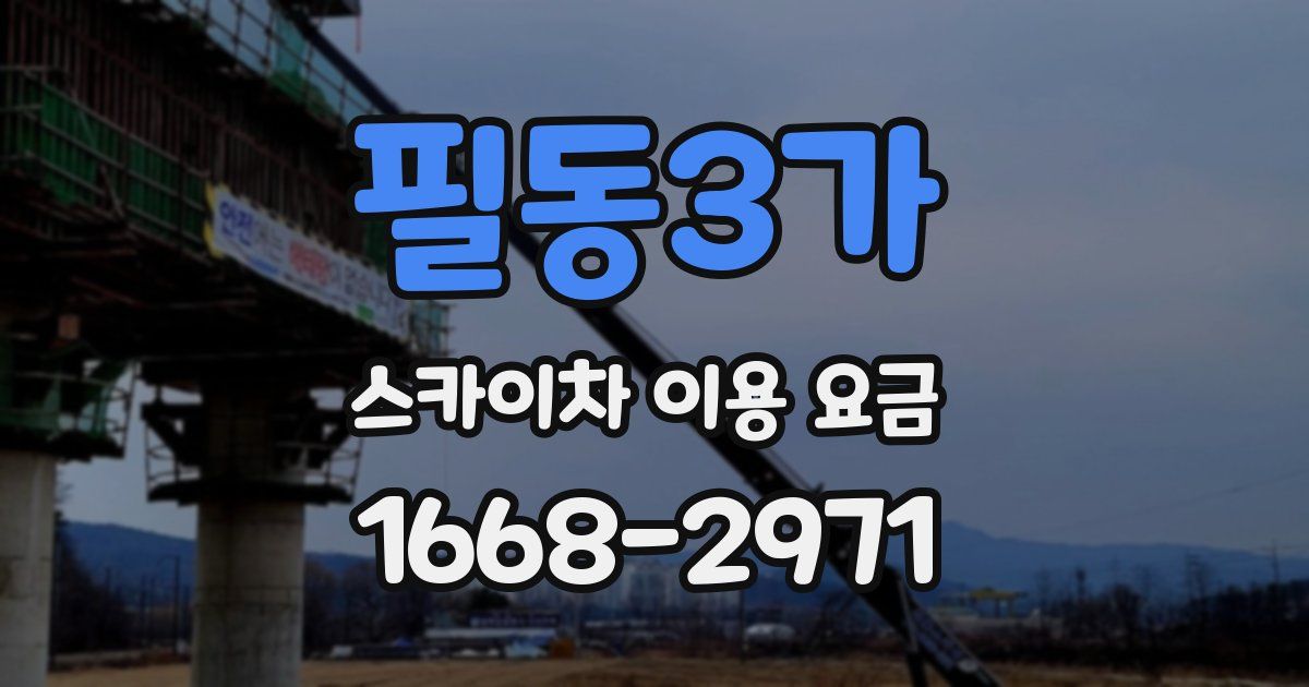 필동3가 스카이차 이용 요금