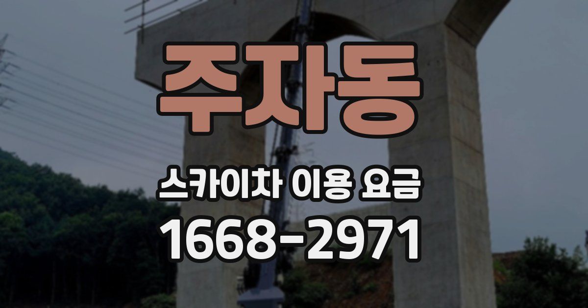 주자동 스카이차 이용 요금