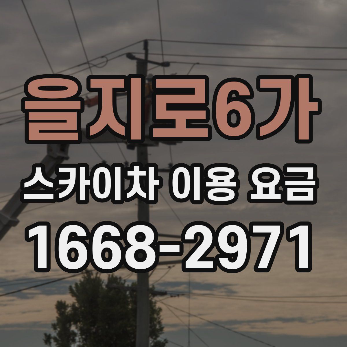을지로6가 스카이차 이용 요금