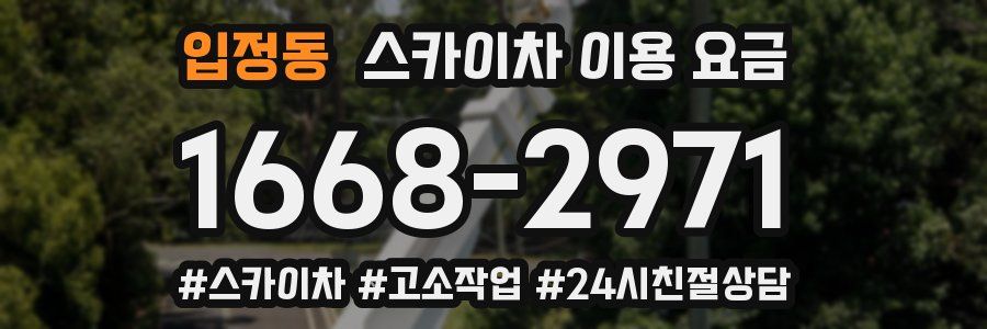 입정동 스카이차 이용 요금