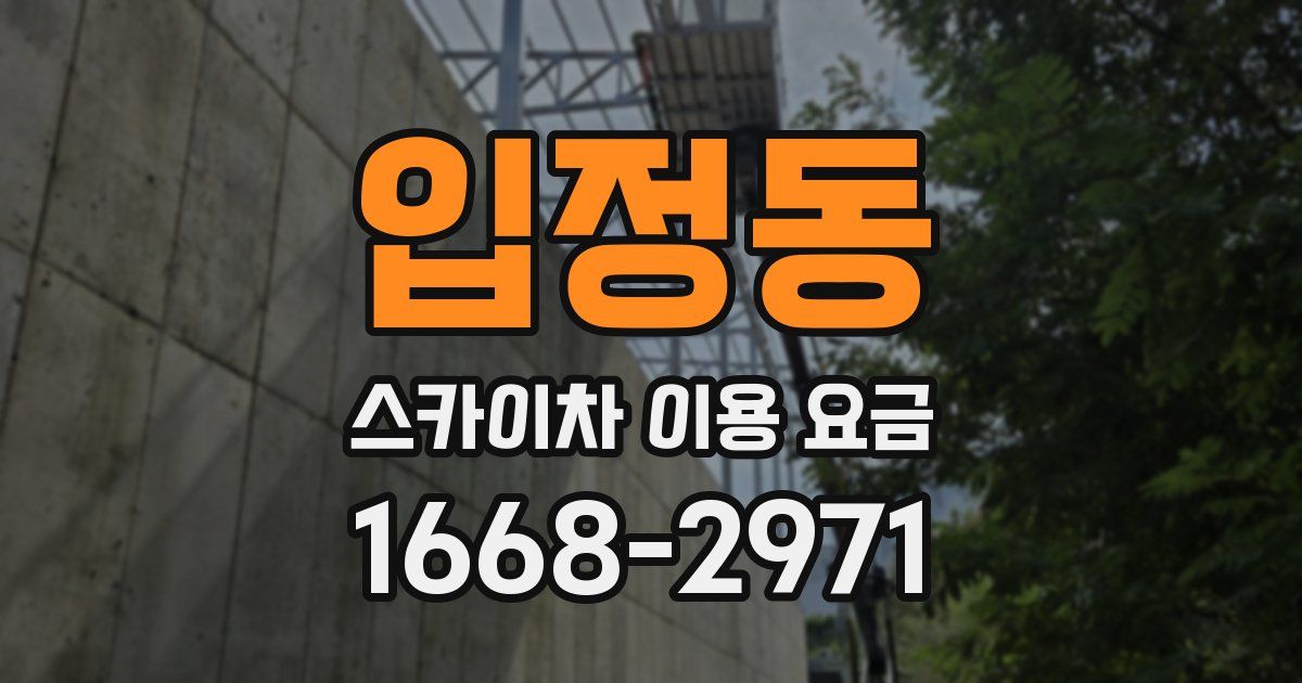 입정동 스카이차 이용 요금