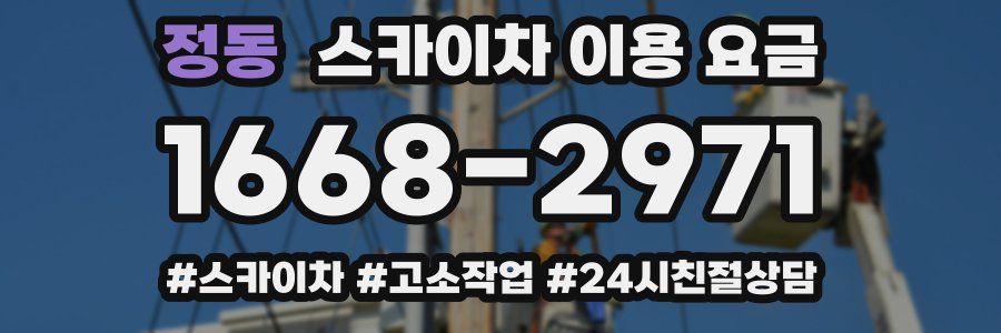 정동 스카이차 이용 요금