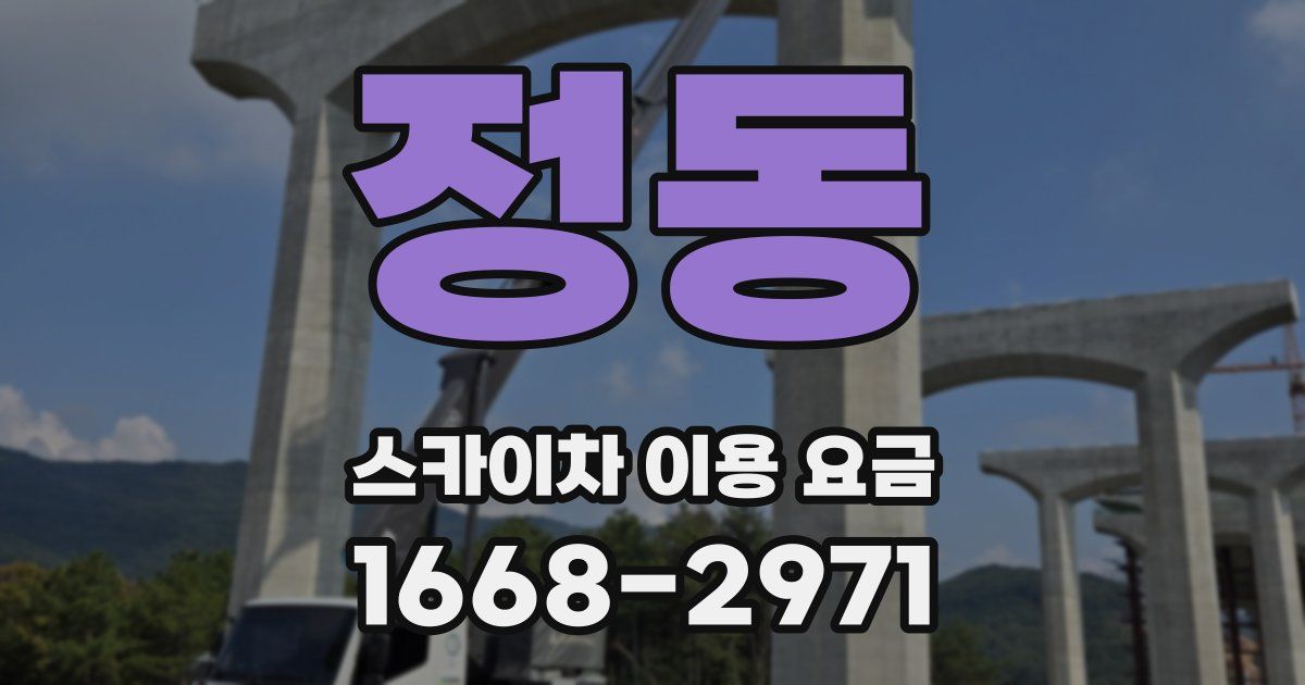 정동 스카이차 이용 요금
