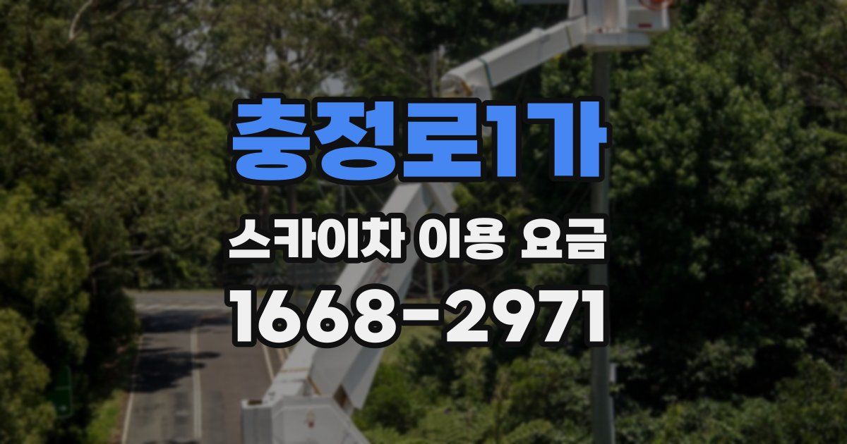 충정로1가 스카이차 이용 요금