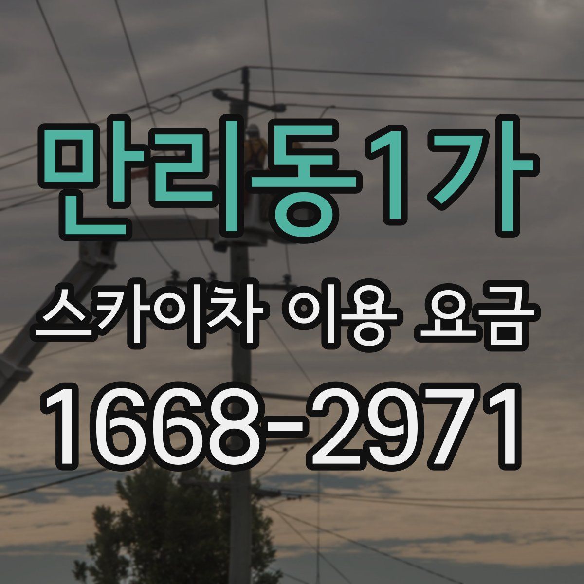만리동1가 스카이차 이용 요금