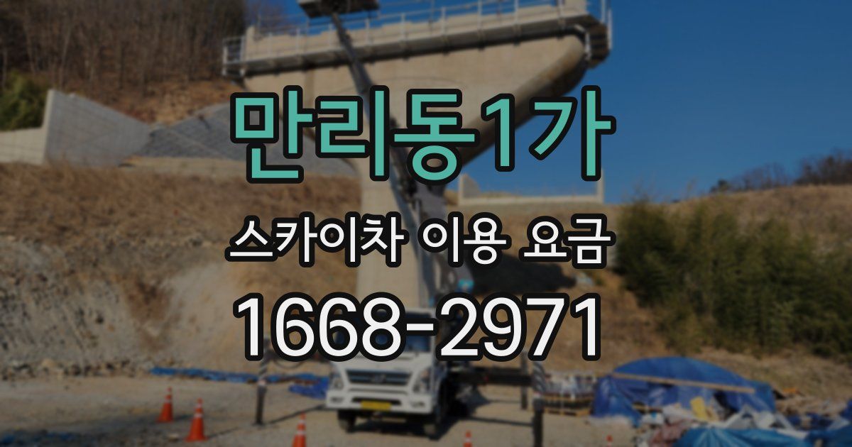 만리동1가 스카이차 이용 요금