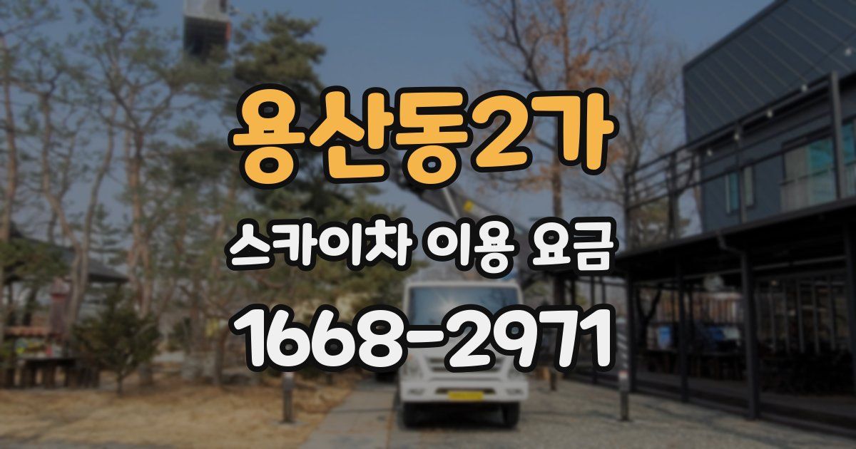 용산동2가 스카이차 이용 요금