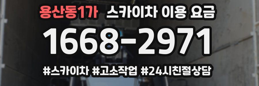용산동1가 스카이차 이용 요금