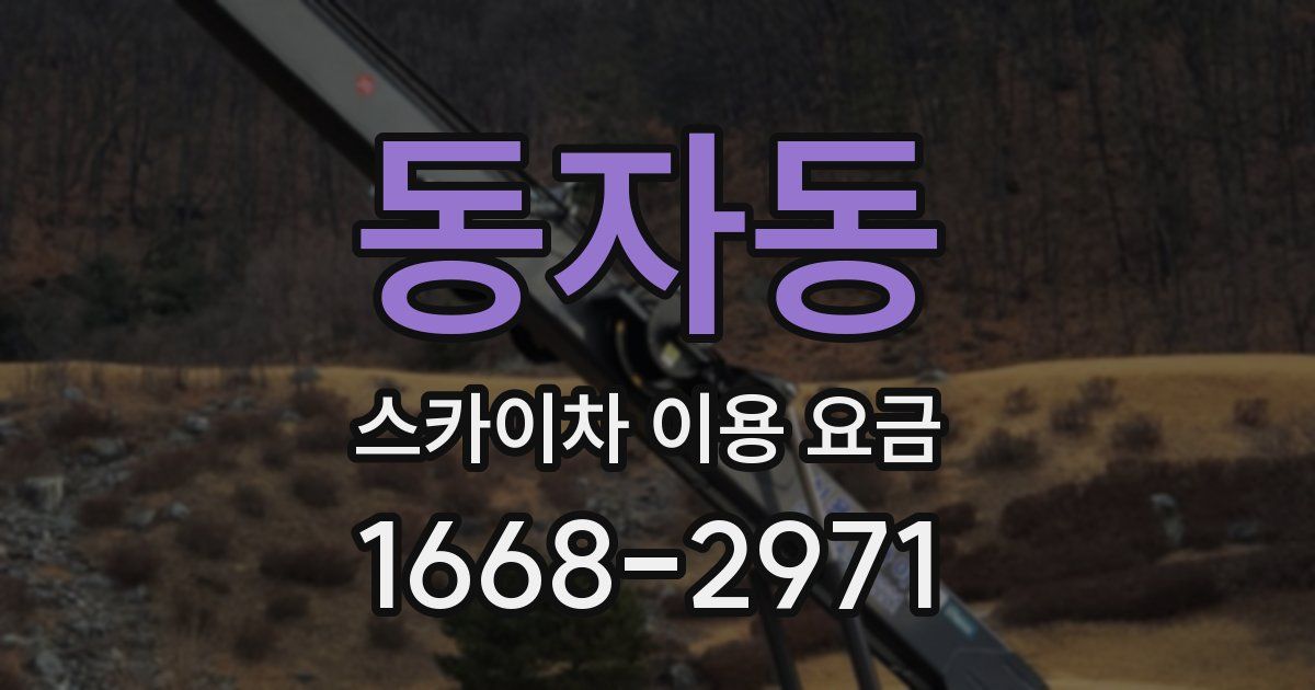 동자동 스카이차 이용 요금