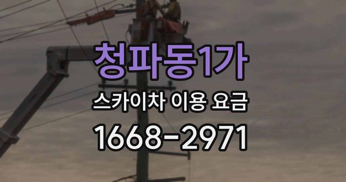 청파동1가 스카이차 이용 요금