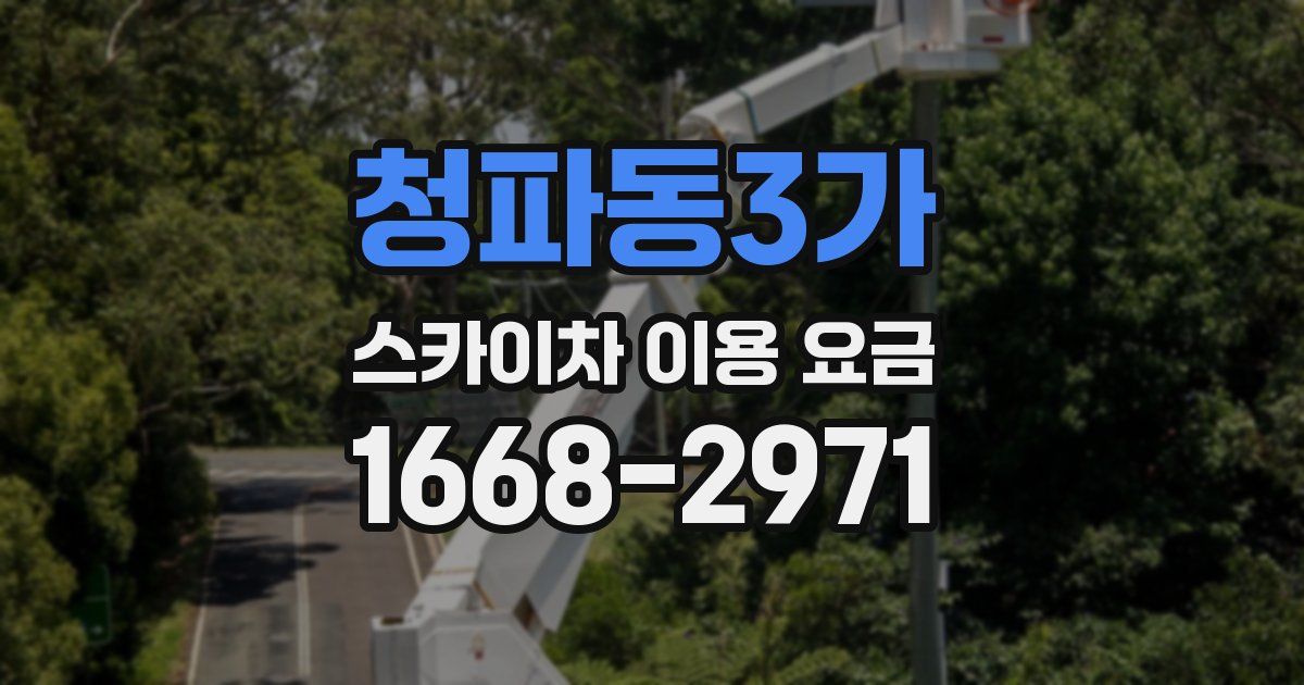 청파동3가 스카이차 이용 요금