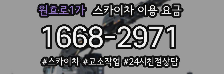 원효로1가 스카이차 이용 요금