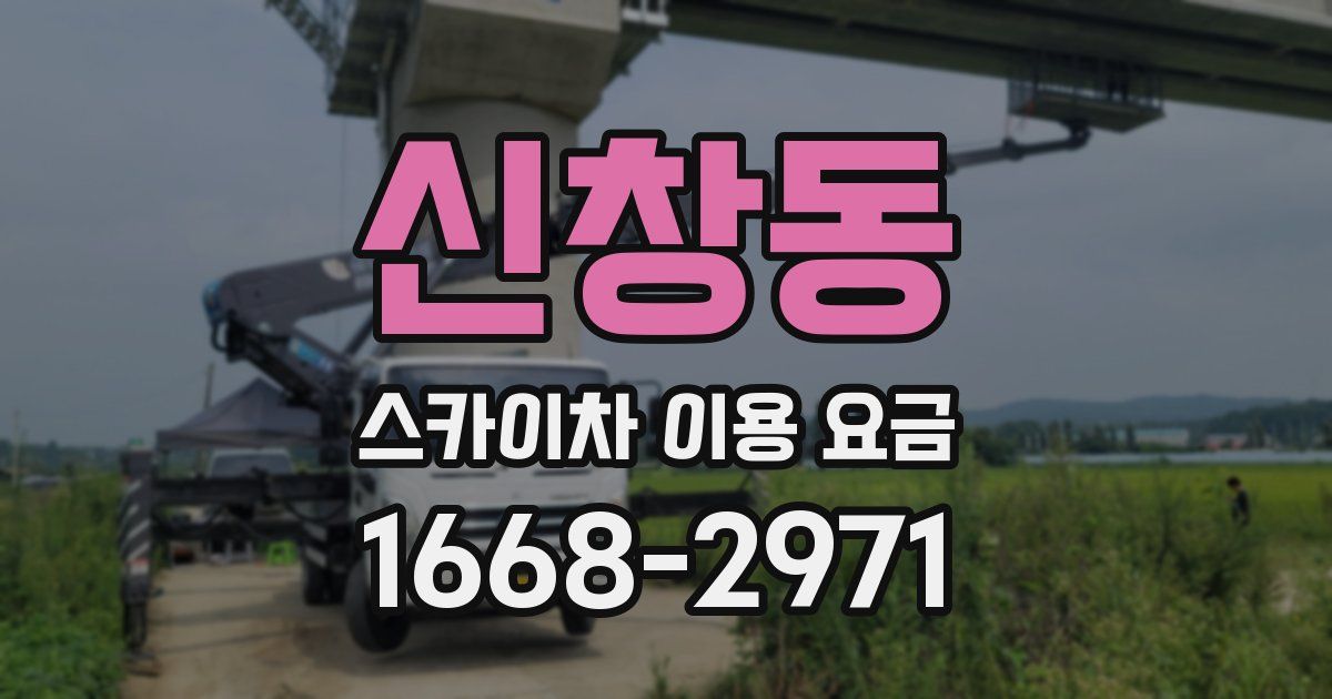 신창동 스카이차 이용 요금