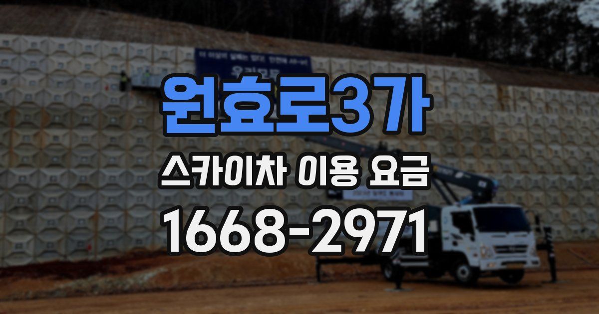원효로3가 스카이차 이용 요금