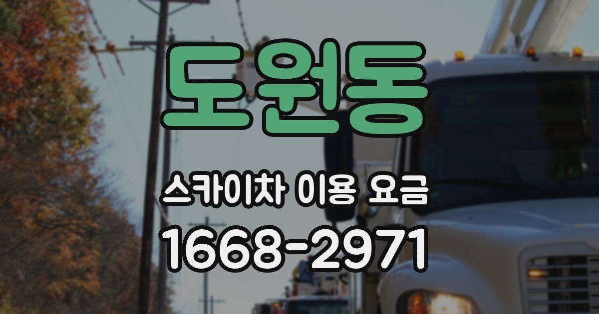 도원동 스카이차 이용 요금
