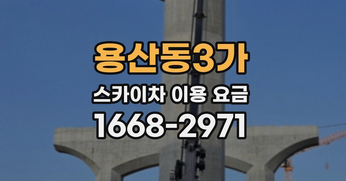 용산동3가 스카이차 이용 요금